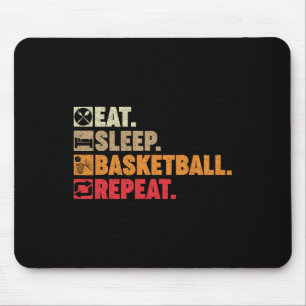 食べSleep Basketball Repeat Boy Girl Baskball Pl マウスパッド