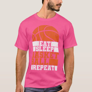 食べSleep Basketball Repeat Boy Kids おもしろい Basketb Tシャツ