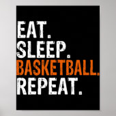 食べSleep Basketball Repeat Gift ポスター (正面)