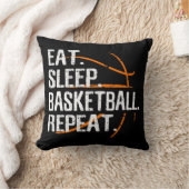 食べSleep Basketball Repeat - Gift For Basket クッション (ブランケット)