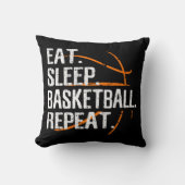 食べSleep Basketball Repeat - Gift For Basket クッション (正面)