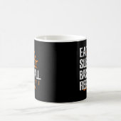 食べSleep Basketball Repeat - Gift For Basket コーヒーマグカップ (中央)