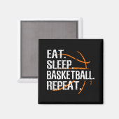 食べSleep Basketball Repeat - Gift For Basket マグネット (正面/裏面)