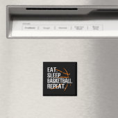 食べSleep Basketball Repeat - Gift For Basket マグネット (インサイチュ (食洗機))