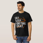 食べSleep Basketball Repeat - Gift For Basket Tシャツ (正面フル)