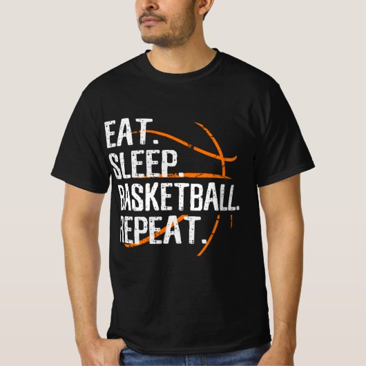 食べSleep Basketball Repeat - Gift For Basket Tシャツ (正面)
