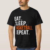 食べSleep Basketball Repeat Gift Tシャツ (正面)