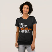 食べSleep Basketball Repeat Gift Tシャツ (正面フル)