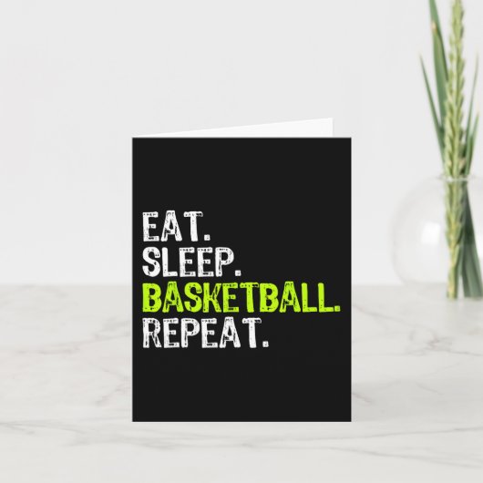 食べSleep Basketball Repeat Playerおもしろいカッコいい Lover カード (正面)
