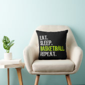 食べSleep Basketball Repeat Playerおもしろいカッコいい Lover クッション (椅子)