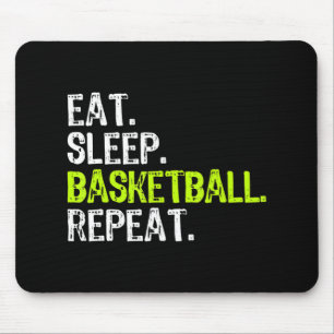 食べSleep Basketball Repeat Playerおもしろいカッコいい Lover マウスパッド