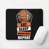 食べSleep Basketball Repeat Player Coach Fans Love マウスパッド (マウス)