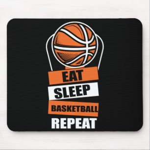 食べSleep Basketball Repeat Player Coach Fans Love マウスパッド