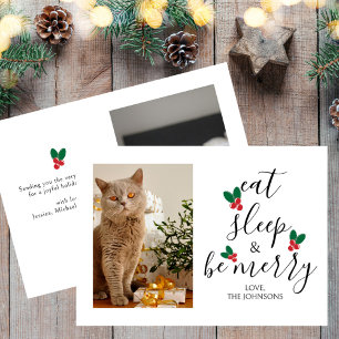 食べSleep Be Pet写真のメリークリスマス シーズンカード