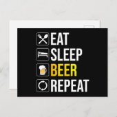 食べSleep Beerリピート ポストカード (正面/裏面)