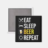 食べSleep Beerリピート マグネット (正面/裏面)