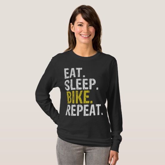 食べSleep Bike Repeat Gift Tシャツ (正面フル)