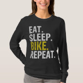食べSleep Bike Repeat Gift Tシャツ (正面)