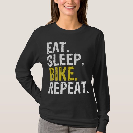 食べSleep Bike Repeat Gift Tシャツ (正面)