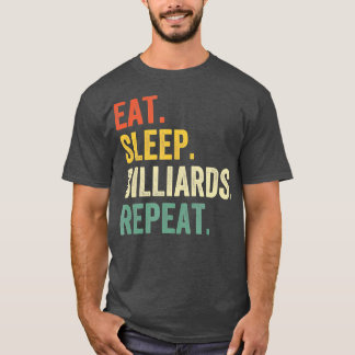 食べSleep Billiards Repeat おもしろい Pool Player Vinta Tシャツ