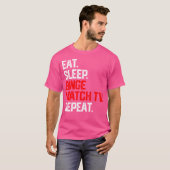 食べSleep Binge Watch TvリピーターShirt Television M Tシャツ (正面フル)