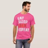 食べSleep Bmx Repeatおもしろい Bike Racing Gif Baseb Tシャツ (正面フル)