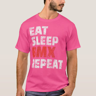 食べSleep Bmx Repeatおもしろい Bike Racing Gif Tシャツ