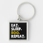 食べSleep Boo Repeat - Funny Halloween 2022 キーホルダー (正面)