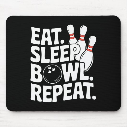 食べSleep Bowlリピート1 マウスパッド (正面)