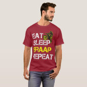 食べSleep Braapリピーターおもしろいダートバイク乗りギフト Tシャツ (正面フル)