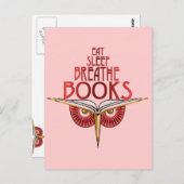 食べSleep Breaks Booksはがき ポストカード (正面/裏面)