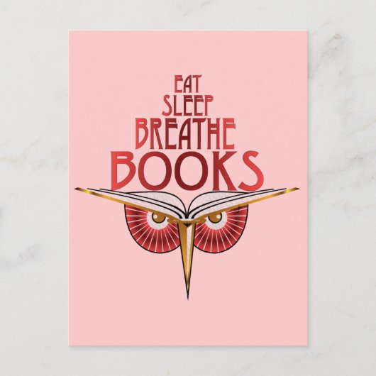 食べSleep Breaks Booksはがき ポストカード (正面)