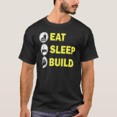 食べSleep Build Lego Tシャツ (正面)