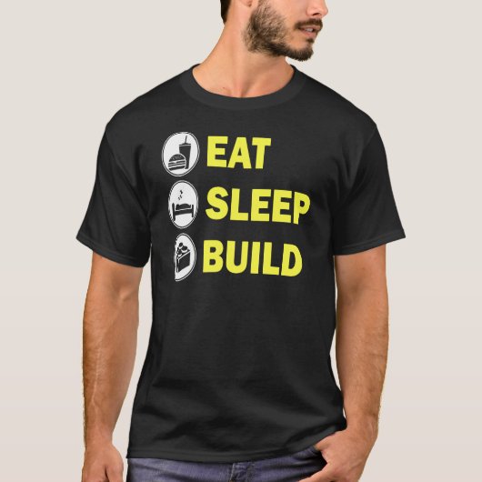食べSleep Build Lego Tシャツ (正面)
