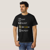 食べSleep Cab Repeat - Taxi Driver Cab Driver Tシャツ (正面フル)