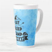 食べSleep、Camp、Repeat カフェラテマグ (右アングル)