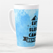 食べSleep、Camp、Repeat カフェラテマグ (左アングル)