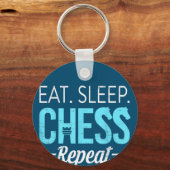 食べSleep Chess Repeat Player Board Kids Boy Game キーホルダー (正面)