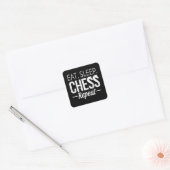 食べSleep Chess Repeat Player Board Kids Boy Game スクエアシール (封筒)