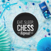 食べSleep Chess Repeat Player Board Kids Boy Game ペーパープレート (パーティー)