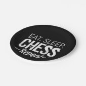 食べSleep Chess Repeat Player Board Kids Boy Game ペーパープレート (アングル)