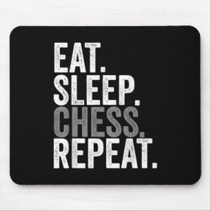 食べSleep Chess Repeat Player Board Kids Boy Game マウスパッド
