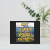 食べSleep Climb Repeat - Machu Picchu，ペルー ポストカード (スタンド正面)