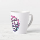 食べSleep Code Repeat - Minimalist Programmer カフェラテマグ (右アングル)