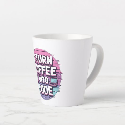 食べSleep Code Repeat - Minimalist Programmer カフェラテマグ (右アングル)