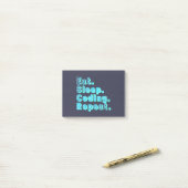 食べSleep Coding Repeatおもしろい - Tech Umous ポストイット (デスク上)