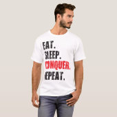 食べSleep, Conquer, Repeat. Tシャツ (正面フル)