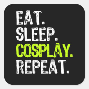 食べsleep cosplayコスプレーコスプレーコスプレーギフト スクエアシール