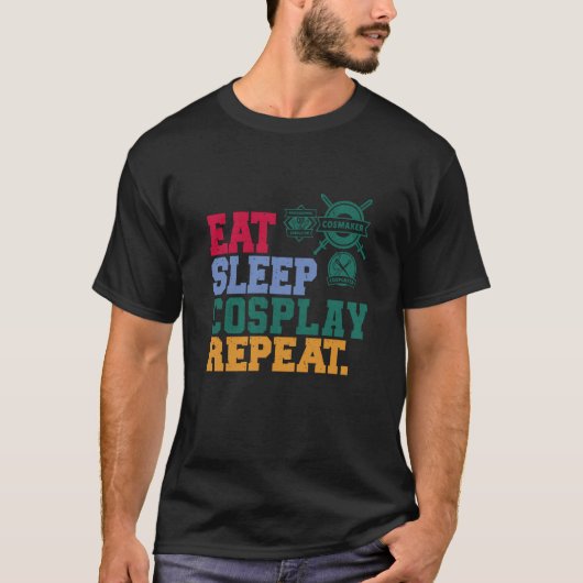 食べSleep Cosplay Cosplayer 1 Tシャツ (正面)