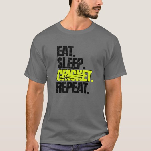 食べSLEEP CRICKETリピーター Tシャツ (正面)